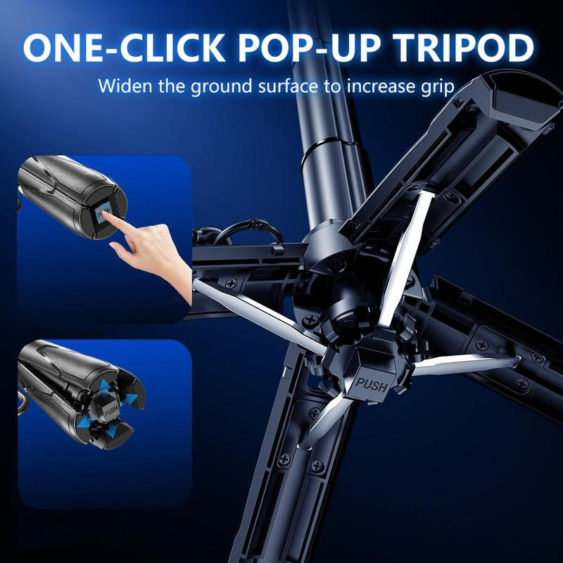 Portable Selfie Stick, Retractable Phone Selfie Stick with Remote Control for Live Streaming, Vlogging, Travel, Outdoor, Electronics Accessories, Tripod Stabilizer, Camera Accessories