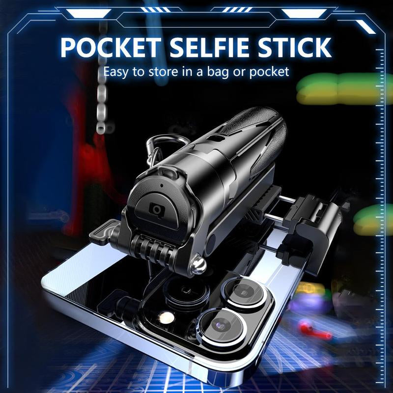 Portable Selfie Stick, Retractable Phone Selfie Stick with Remote Control for Live Streaming, Vlogging, Travel, Outdoor, Electronics Accessories, Tripod Stabilizer, Camera Accessories