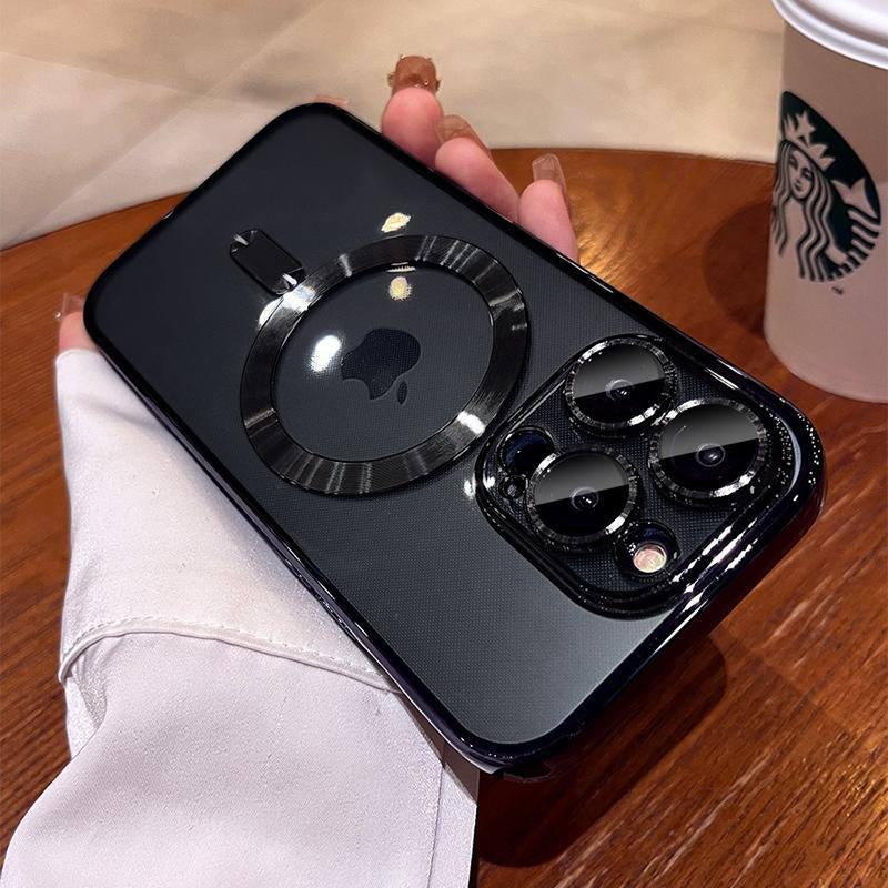Plating Soft TPU Full Lens Protect Case for Iphone 16 15 14 13 12 11 Pro Max plus Magsafe Magnetic Wireless Charging Clear Cover