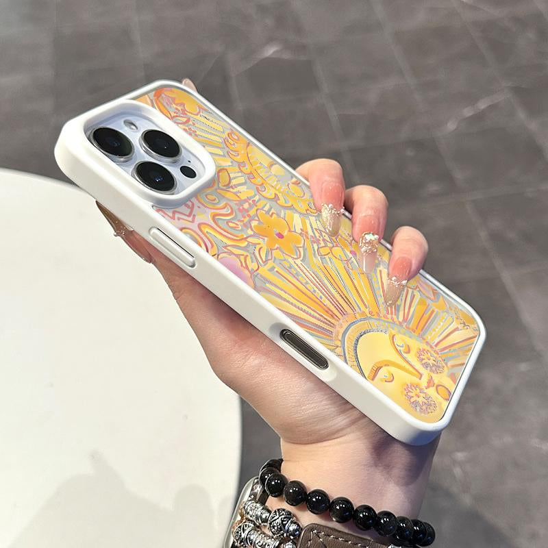Chic Magnetic Case for Iphone11/12/13/14/15/16/Promax Sun Totem Magsafe Ready, Anti-Slip, Ultra Thin | Aesthetic Touch for Daily Use