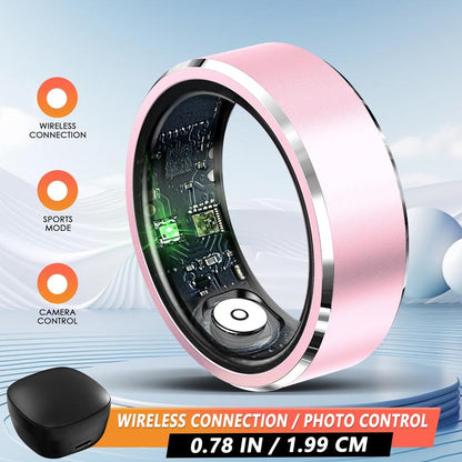 Fashionable Smart Ring with Gesture Control, Remote Camera Control, Multifunctional IP68 Waterproof Sports Ring with Multiple Sports Modes Pedometer Wearable Device Gifts for Women Men