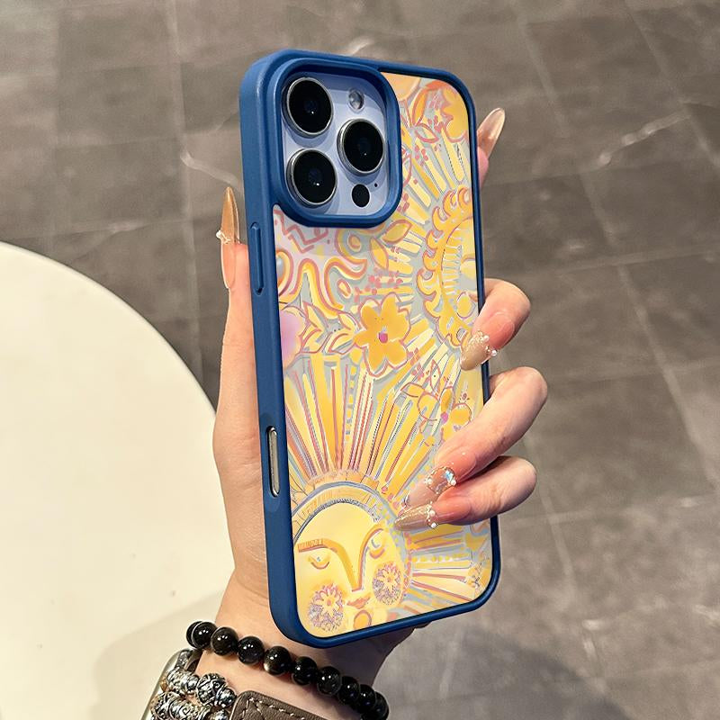 Chic Magnetic Case for Iphone11/12/13/14/15/16/Promax Sun Totem Magsafe Ready, Anti-Slip, Ultra Thin | Aesthetic Touch for Daily Use