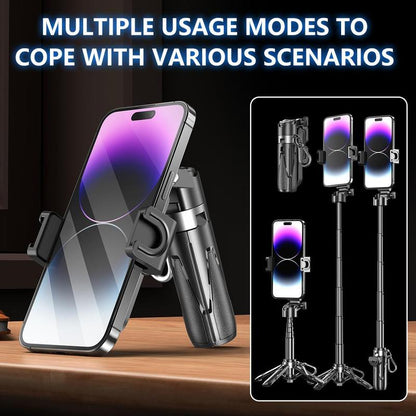 Portable Selfie Stick, Retractable Phone Selfie Stick with Remote Control for Live Streaming, Vlogging, Travel, Outdoor, Electronics Accessories, Tripod Stabilizer, Camera Accessories